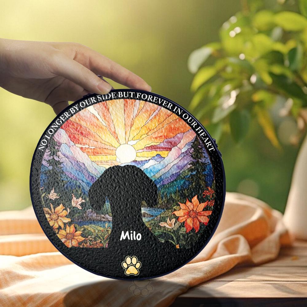 Custom Pet Memorial Suncatcher Glass, Personalized Dog Loss Gift, Rainbow Bridge Remembrance, Pet Sympathy Window Hanging Decor - product image 9
