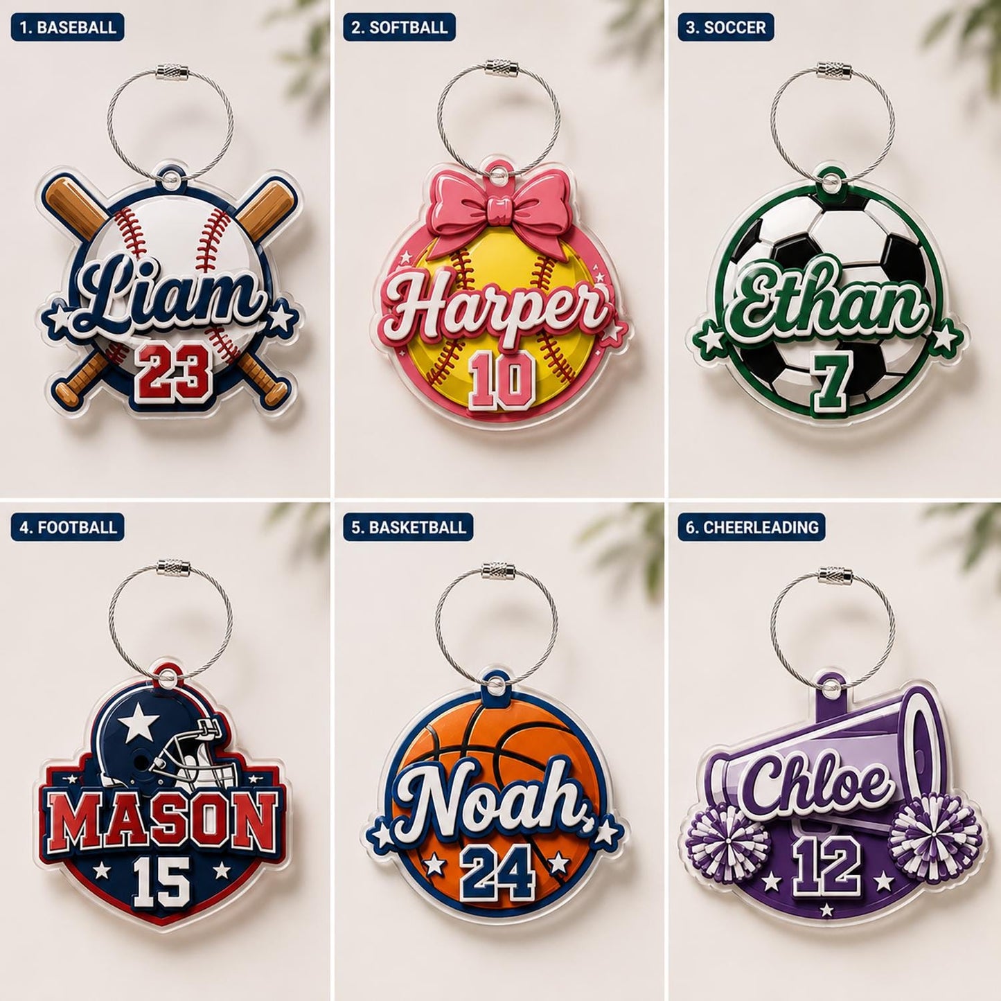 Nametag Personalized Keychain Diaper Bag Tag Lunch Box Tag Daycare Label Bag Charm Kids Keychain Name Bag Tag Luggage Tags Gift - product image 14