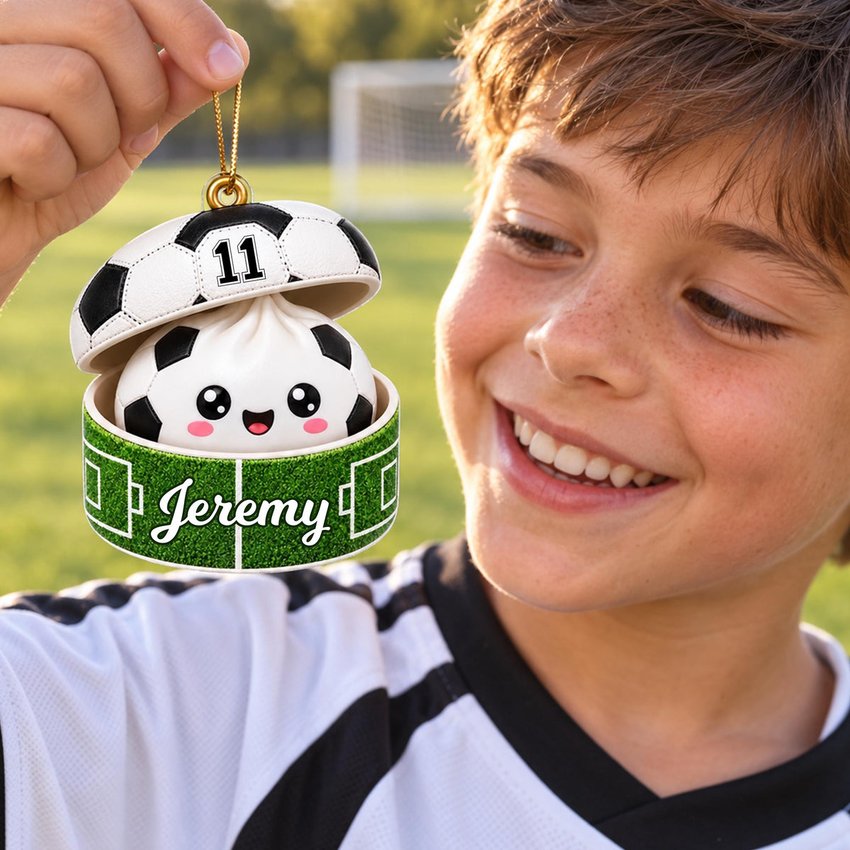Personalized Sport Dumpling Ornament, Acrylic Squishy Style Christmas Ornament, Custom Name Ornament, Acrylic Soccer Baseball Ornament - product image 8