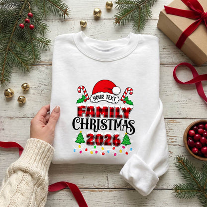 Personalized Family Christmas 2026 Shirt, Custom Family Name T-Shirt, Sweatshirt & Hoodie