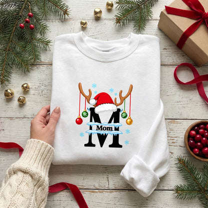 Personalized Snowy Christmas Initial Shirt, Custom Name T-Shirt, Sweatshirt & Hoodie