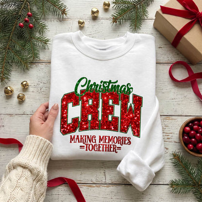 Personalized Christmas Crew Shirt, Custom Family Name T-Shirt, Sweatshirt & Hoodie, Unisex Holiday Gift