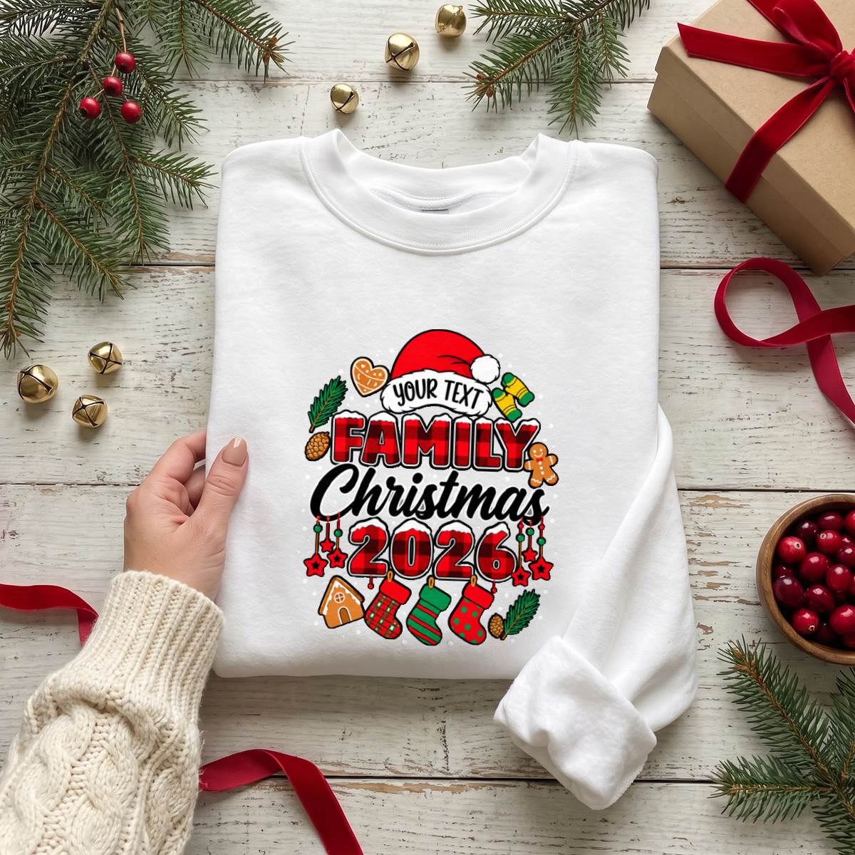Personalized Family Christmas 2026 Shirt, Custom Family Name T-Shirt, Sweatshirt & Hoodie (Copy)