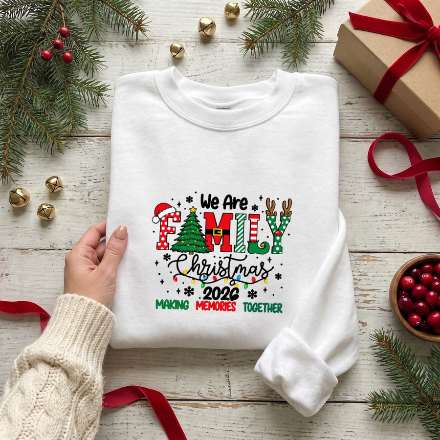 We Are Family Christmas Shirt 2026, Matching Holiday T-Shirt, Sweatshirt & Hoodie