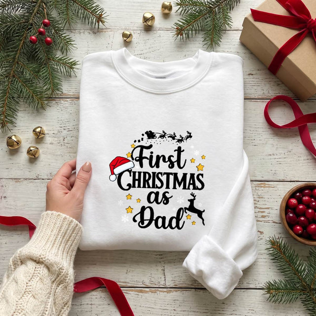 First Christmas as Mom and Dad Shirt, New Parents Holiday T-Shirt, Sweatshirt & Hoodie