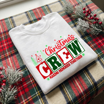 Personalized Christmas Crew Shirt, Custom Family Name T-Shirt, Sweatshirt & Hoodie, Unisex Holiday Gift