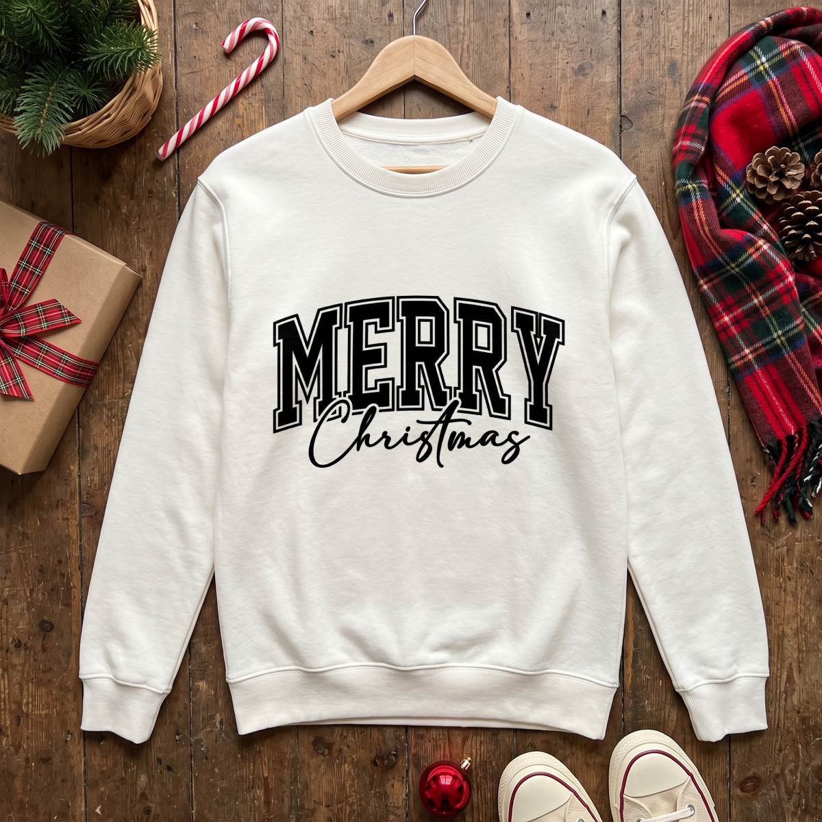 Personalized Name Christmas Varsity Shirt, Custom T-Shirt, Sweatshirt & Hoodie