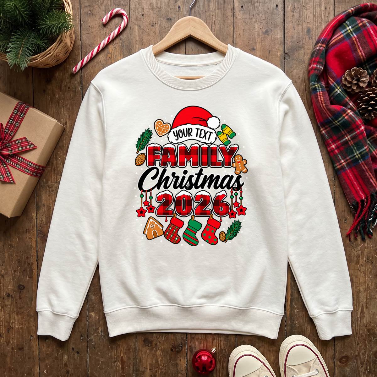 Personalized Family Christmas 2026 Shirt, Custom Family Name T-Shirt, Sweatshirt & Hoodie (Copy)