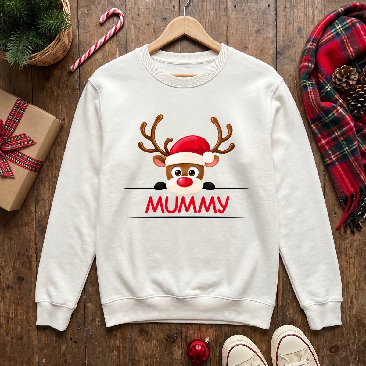 Mummy and Dad Reindeer Christmas Shirt, Matching Holiday T-Shirt, Sweatshirt & Hoodie