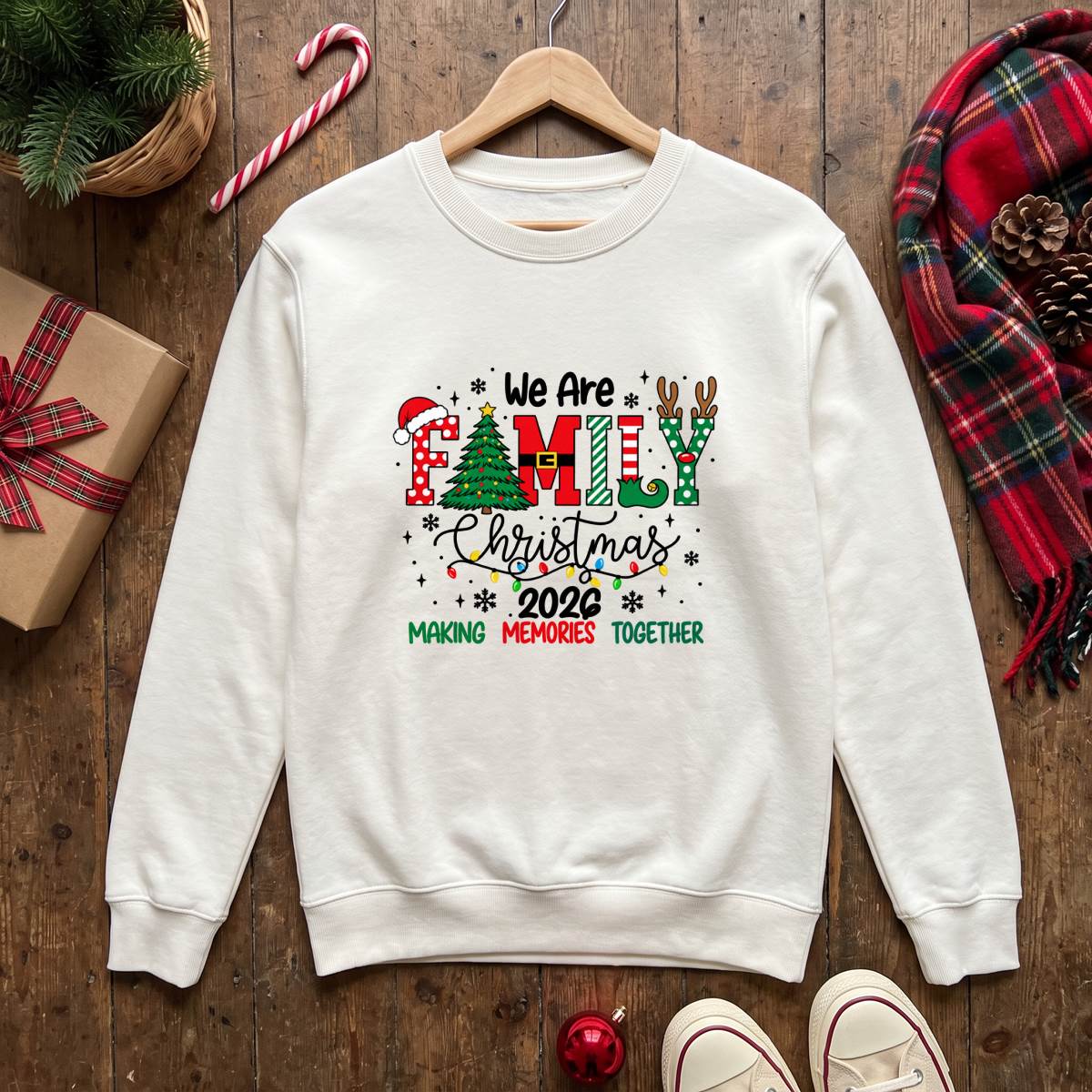 We Are Family Christmas Shirt 2026, Matching Holiday T-Shirt, Sweatshirt & Hoodie