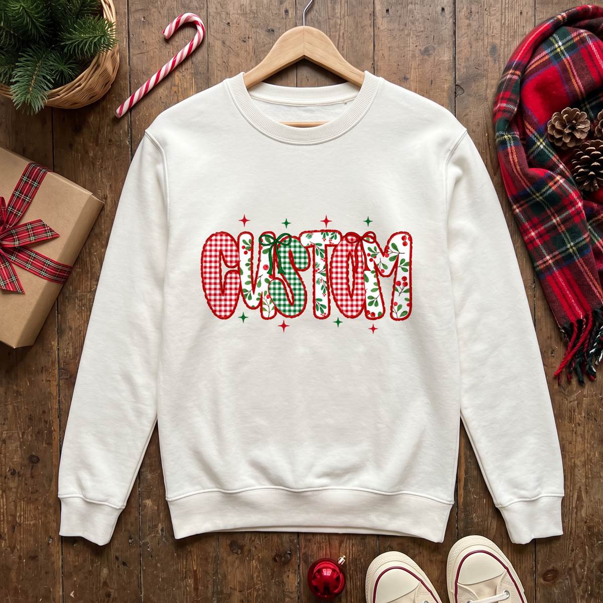 Personalized Christmas Name Shirt, Custom Holiday T-Shirt, Sweatshirt & Hoodie