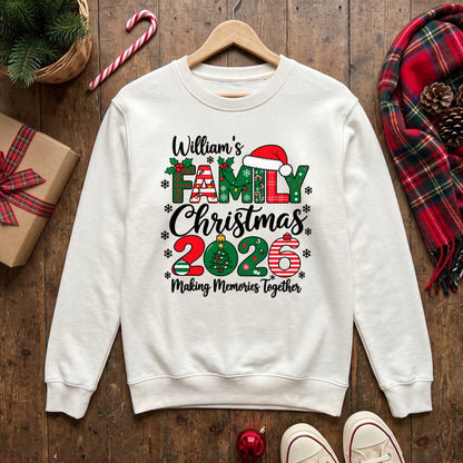 Personalized Family Christmas 2026 Shirt, Custom Name T-Shirt, Sweatshirt & Hoodie