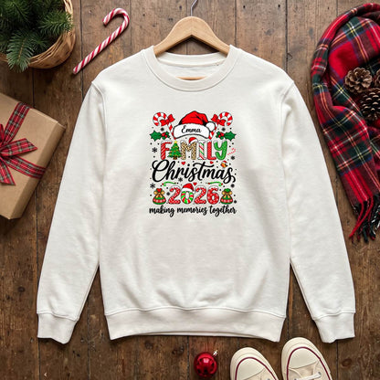 Personalized Family Christmas Shirt 2026, Custom Name T-Shirt, Sweatshirt & Hoodie, Unisex Holiday Gift
