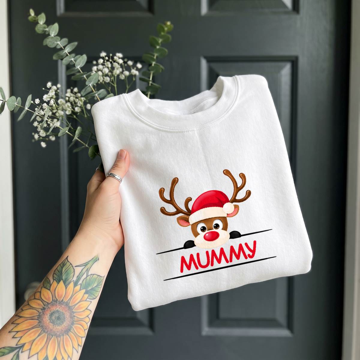 Mummy and Dad Reindeer Christmas Shirt, Matching Holiday T-Shirt, Sweatshirt & Hoodie