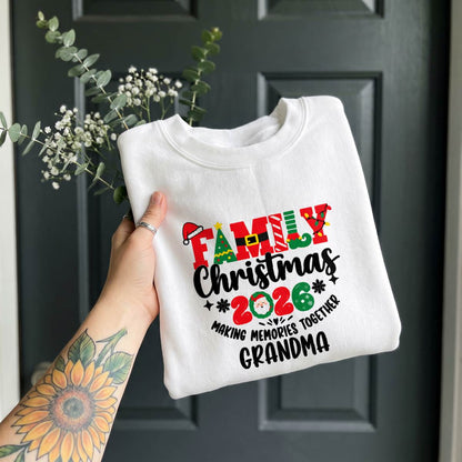 Personalized Family Christmas Shirt 2026, Custom Name Holiday T-Shirt, Sweatshirt & Hoodie