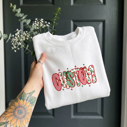 Personalized Christmas Name Shirt, Custom Holiday T-Shirt, Sweatshirt & Hoodie