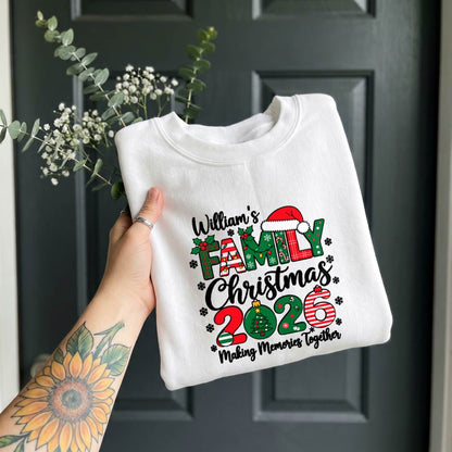 Personalized Family Christmas 2026 Shirt, Custom Name T-Shirt, Sweatshirt & Hoodie