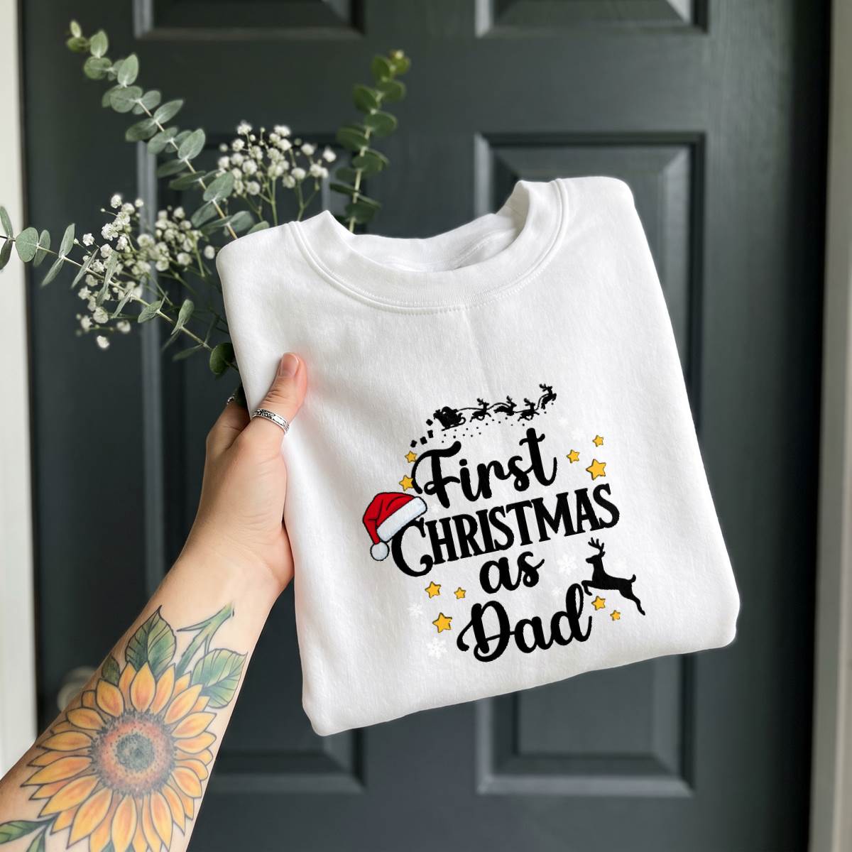First Christmas as Mom and Dad Shirt, New Parents Holiday T-Shirt, Sweatshirt & Hoodie