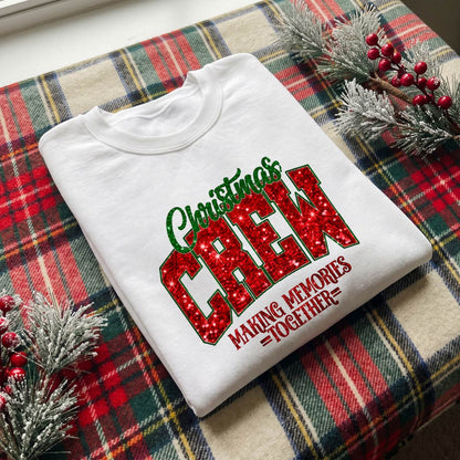 Personalized Christmas Crew Shirt, Custom Family Name T-Shirt, Sweatshirt & Hoodie, Unisex Holiday Gift