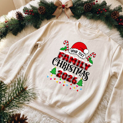 Personalized Family Christmas 2026 Shirt, Custom Family Name T-Shirt, Sweatshirt & Hoodie