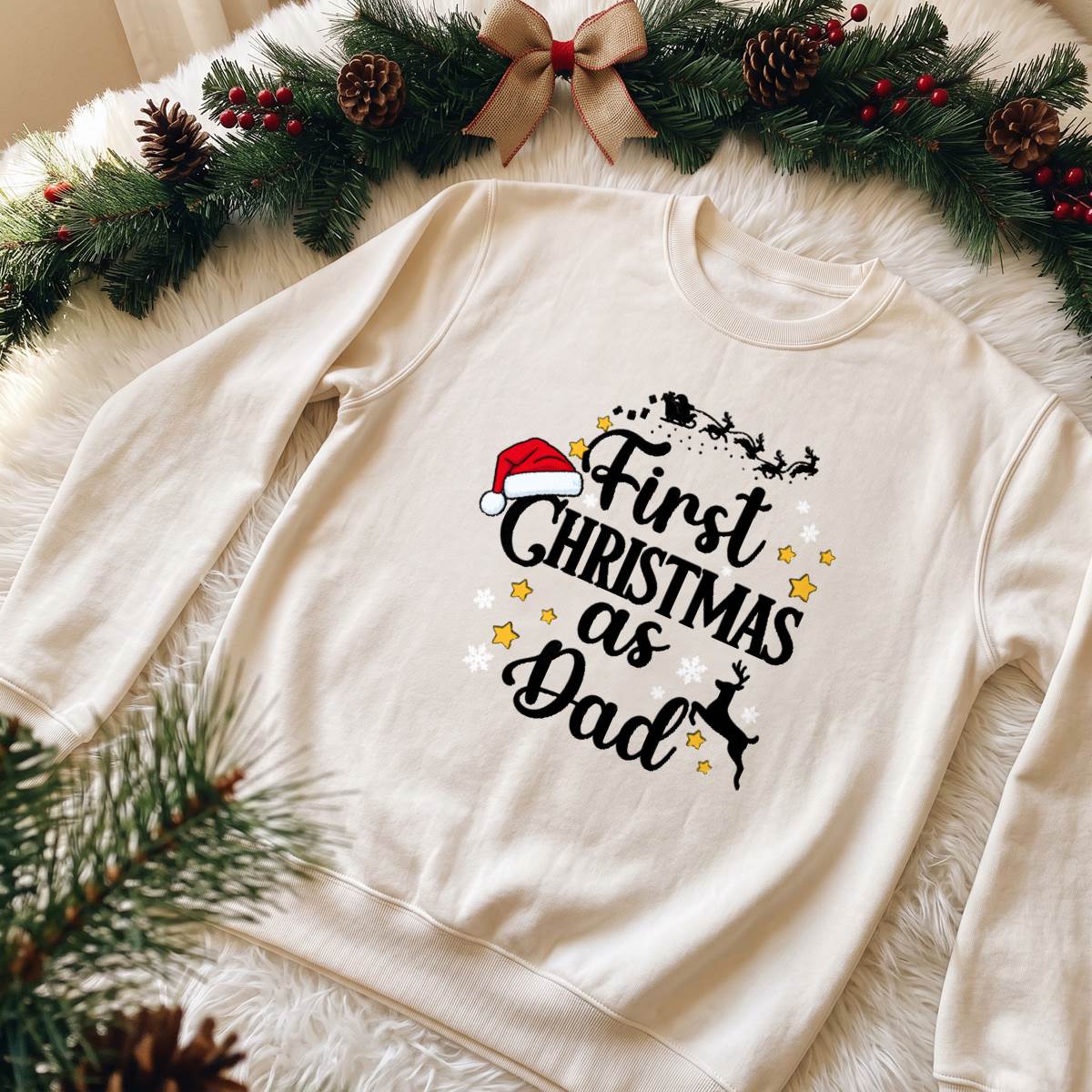 First Christmas as Mom and Dad Shirt, New Parents Holiday T-Shirt, Sweatshirt & Hoodie