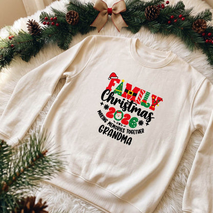 Personalized Family Christmas Shirt 2026, Custom Name Holiday T-Shirt, Sweatshirt & Hoodie