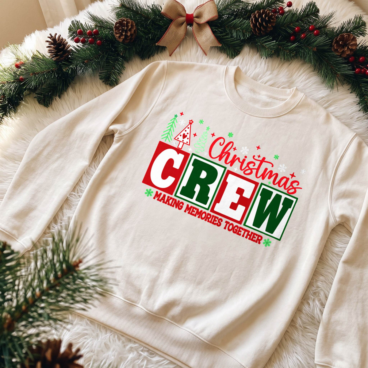 Personalized Christmas Crew Shirt, Custom Family Name T-Shirt, Sweatshirt & Hoodie, Unisex Holiday Gift
