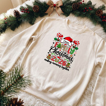 Personalized Family Christmas Shirt 2026, Custom Name T-Shirt, Sweatshirt & Hoodie, Unisex Holiday Gift