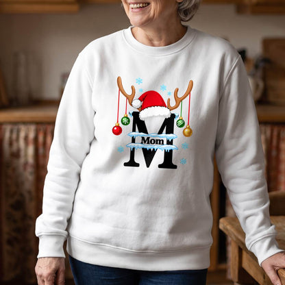Personalized Snowy Christmas Initial Shirt, Custom Name T-Shirt, Sweatshirt & Hoodie