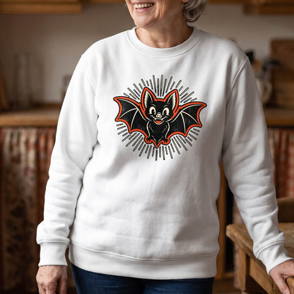 Vintage Bat Halloween Shirt, Cute Retro Bat T-Shirt, Spooky Season Sweatshirt & Hoodie, Unisex Halloween Gift