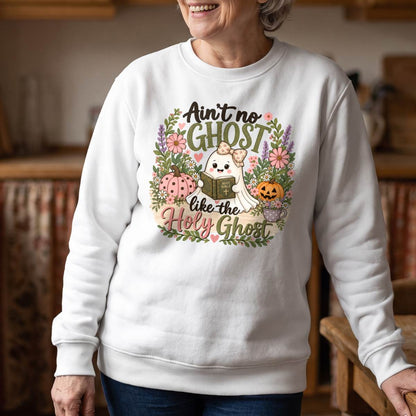 Ain’t No Ghost Like the Holy Ghost Shirt, Christian Halloween T-Shirt, Unisex Sweatshirt & Hoodie, Faith Gift
