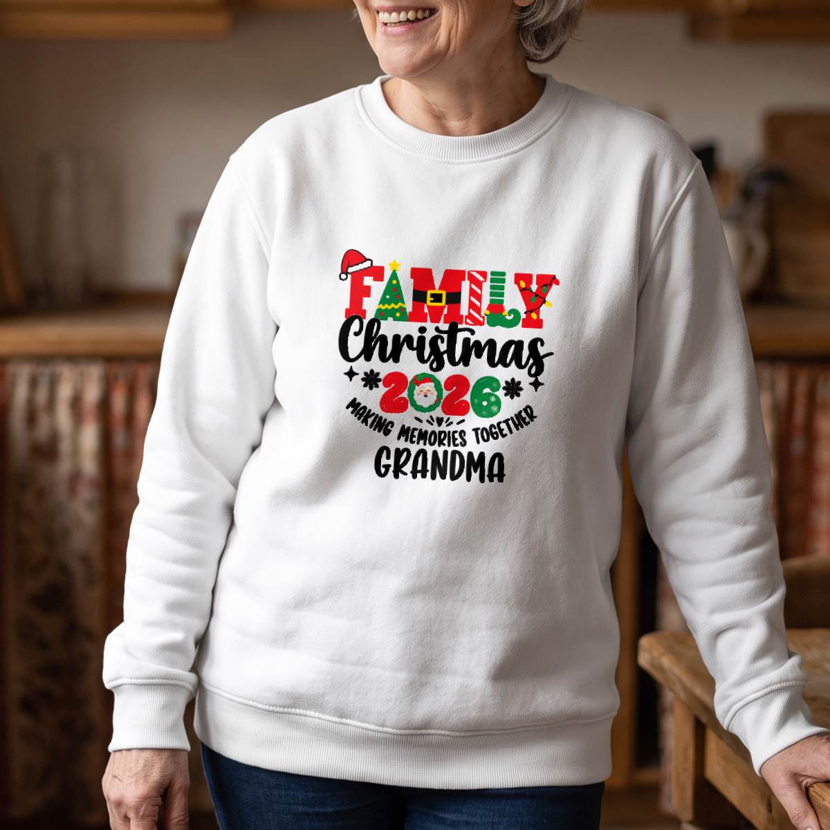 Personalized Family Christmas Shirt 2026, Custom Name Holiday T-Shirt, Sweatshirt & Hoodie