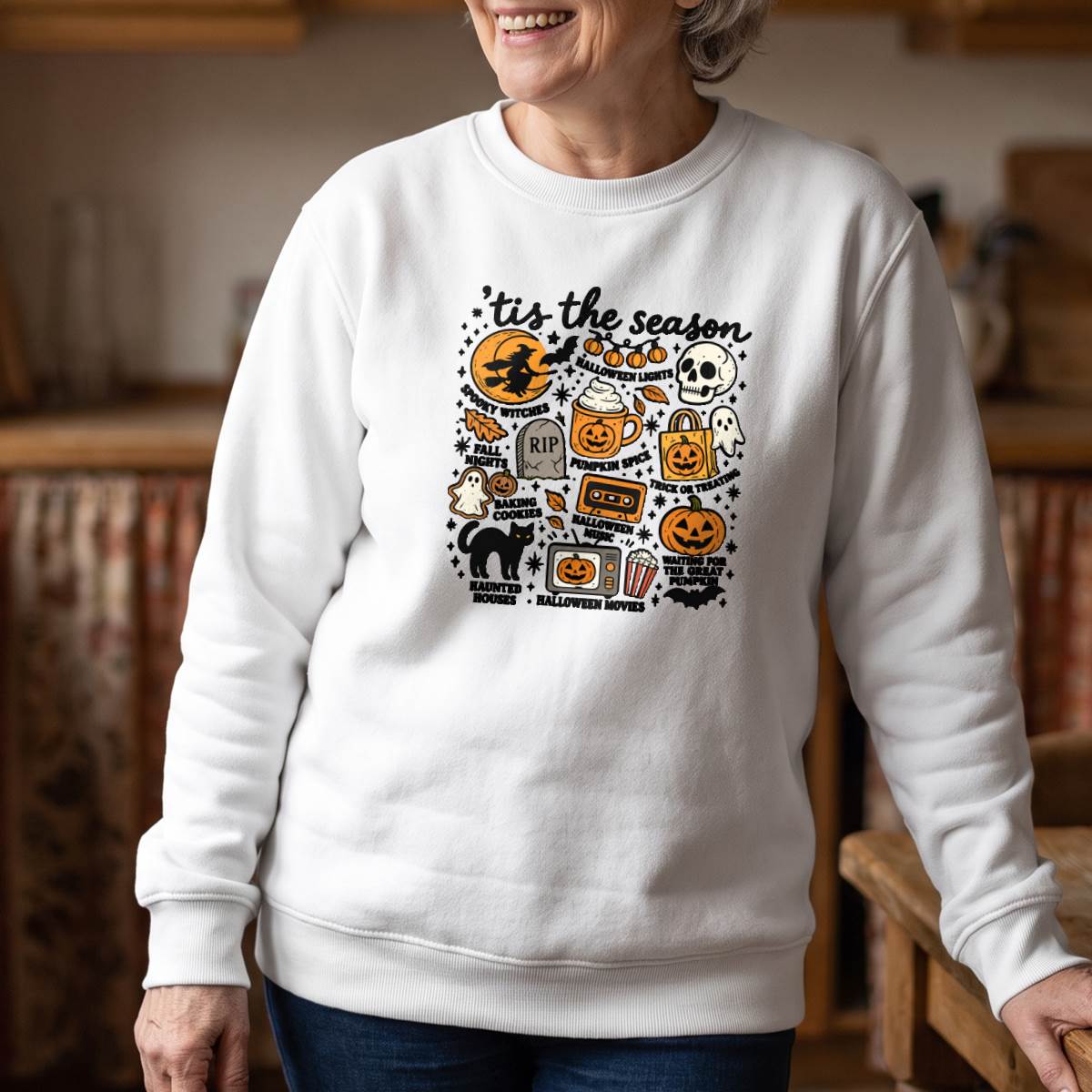 Tis the Season Halloween Shirt, Spooky Collage T-Shirt, Unisex Sweatshirt & Hoodie, Halloween Gift