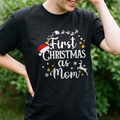 First Christmas as Mom and Dad Shirt, New Parents Holiday T-Shirt, Sweatshirt & Hoodie