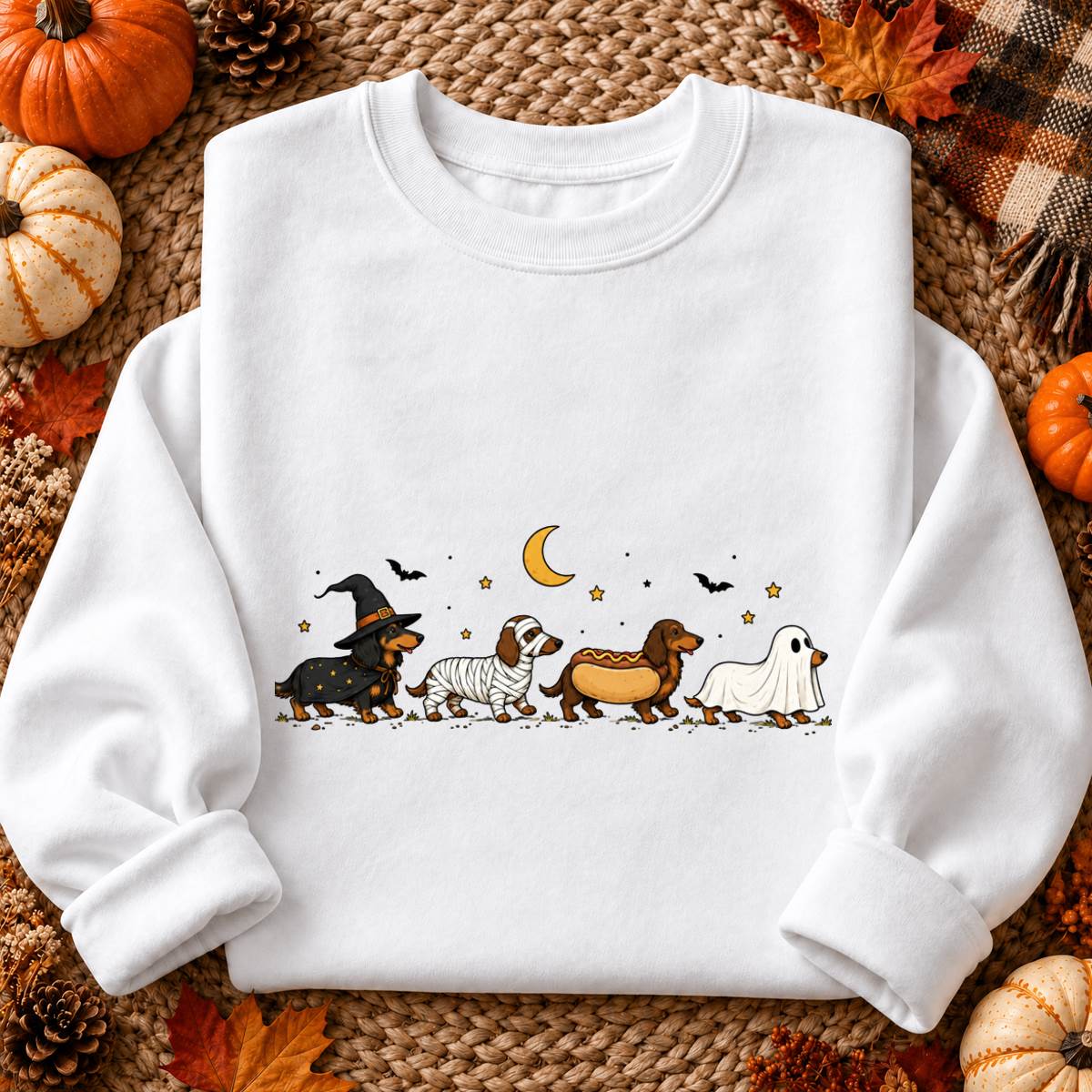 Dachshund Halloween Costume Parade Shirt, Funny Wiener Dog T-Shirt, Unisex Sweatshirt & Hoodie, Dog Lover Gift