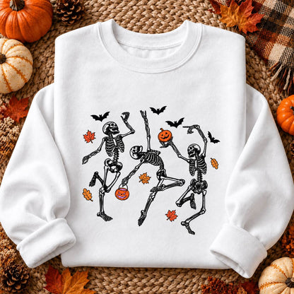 Dancing Skeletons Halloween Shirt, Funny Spooky T-Shirt, Unisex Sweatshirt & Hoodie, Halloween Gift