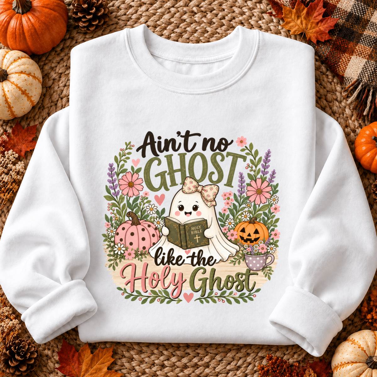 Ain’t No Ghost Like the Holy Ghost Shirt, Christian Halloween T-Shirt, Unisex Sweatshirt & Hoodie, Faith Gift