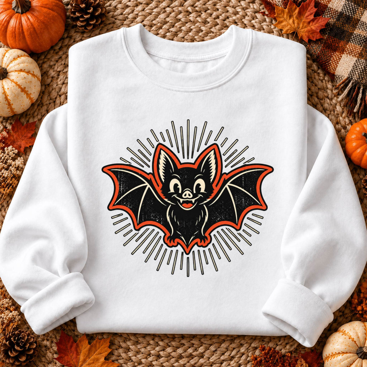 Vintage Bat Halloween Shirt, Cute Retro Bat T-Shirt, Spooky Season Sweatshirt & Hoodie, Unisex Halloween Gift
