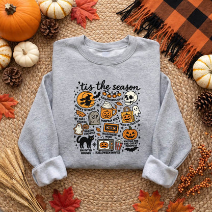 Tis the Season Halloween Shirt, Spooky Collage T-Shirt, Unisex Sweatshirt & Hoodie, Halloween Gift