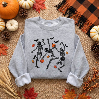 Dancing Skeletons Halloween Shirt, Funny Spooky T-Shirt, Unisex Sweatshirt & Hoodie, Halloween Gift