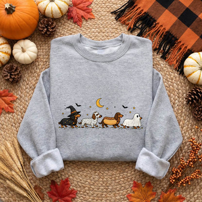 Dachshund Halloween Costume Parade Shirt, Funny Wiener Dog T-Shirt, Unisex Sweatshirt & Hoodie, Dog Lover Gift