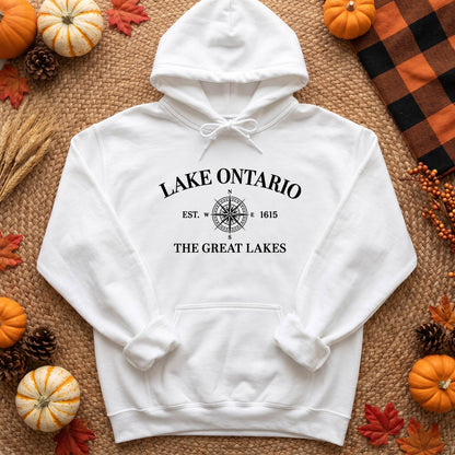 Lake Ontario The Great Lakes Shirt, Vintage Compass T-Shirt, Unisex Sweatshirt & Hoodie, Lake Lover Gift