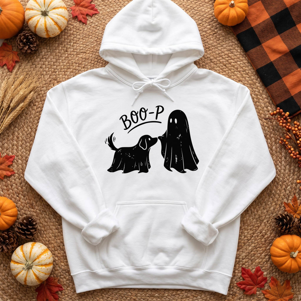 Funny Boo-P Halloween Dog Shirt, Cute Ghost Dog T-Shirt, Spooky Sweatshirt & Hoodie, Unisex Halloween Gift