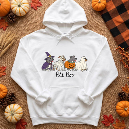 Pit Boo Pit Bull Halloween Shirt, Funny Dog Costume T-Shirt, Unisex Sweatshirt & Hoodie, Pitbull Lover Gift