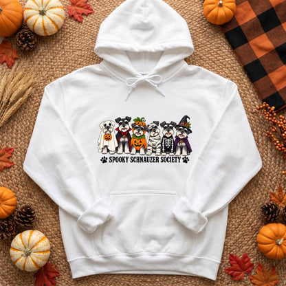 Spooky Schnauzer Society Halloween Shirt, Dog Lover T-Shirt, Unisex Sweatshirt & Hoodie, Halloween Gift