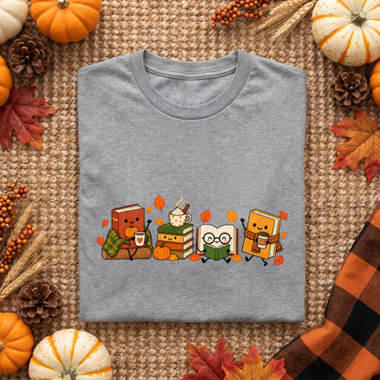 Cozy Fall Book Lover Shirt, Cute Reading and Coffee T-Shirt, Sweatshirt & Hoodie, Librarian Gift