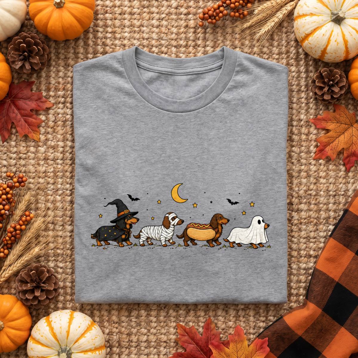 Dachshund Halloween Costume Parade Shirt, Funny Wiener Dog T-Shirt, Unisex Sweatshirt & Hoodie, Dog Lover Gift