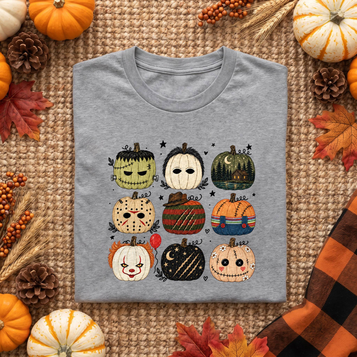 Vintage Horror Pumpkin Shirt, Spooky Monster Halloween T-Shirt, Retro Scary Sweatshirt & Hoodie, Unisex Fall Gift