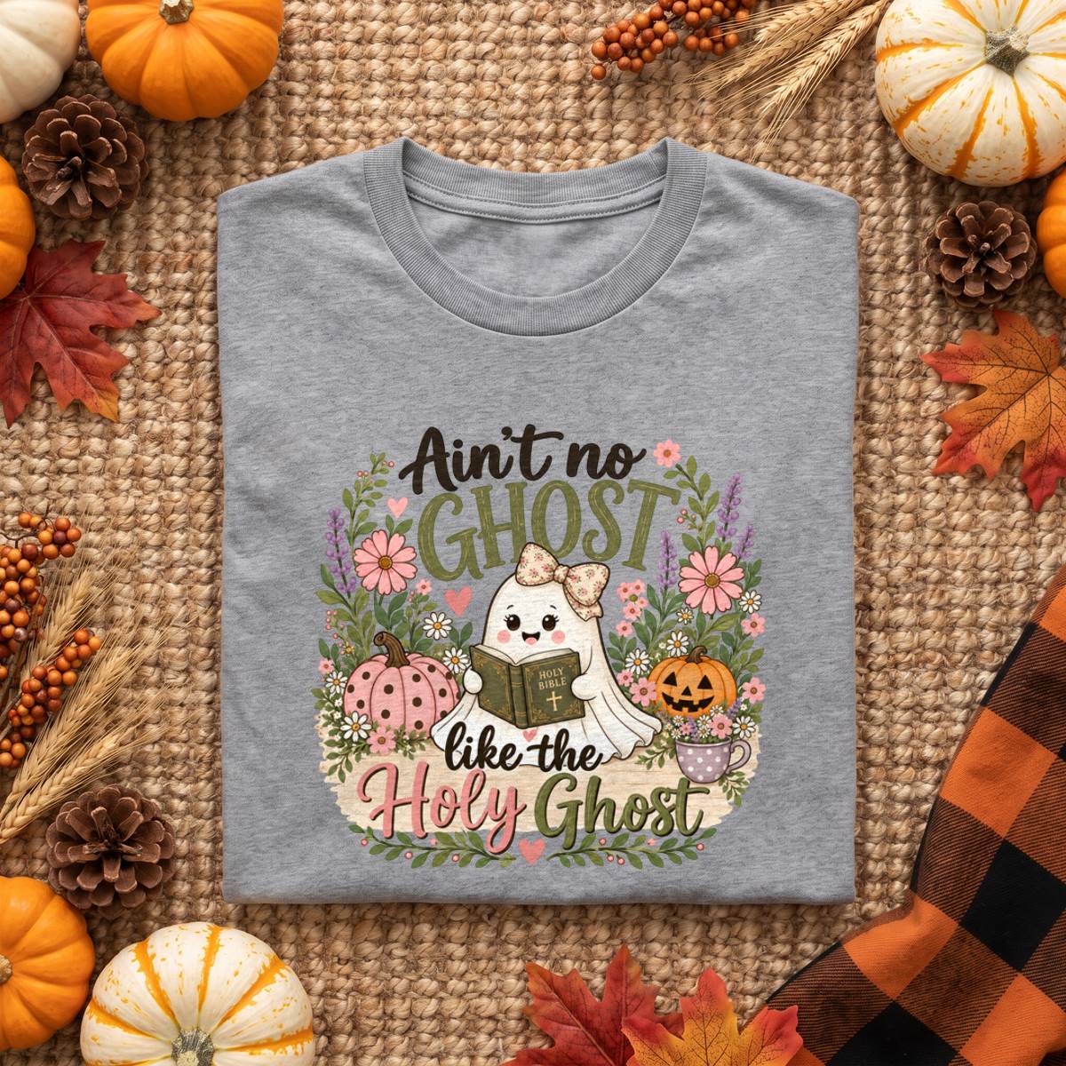 Ain’t No Ghost Like the Holy Ghost Shirt, Christian Halloween T-Shirt, Unisex Sweatshirt & Hoodie, Faith Gift