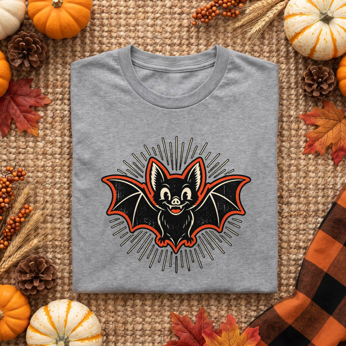 Vintage Bat Halloween Shirt, Cute Retro Bat T-Shirt, Spooky Season Sweatshirt & Hoodie, Unisex Halloween Gift